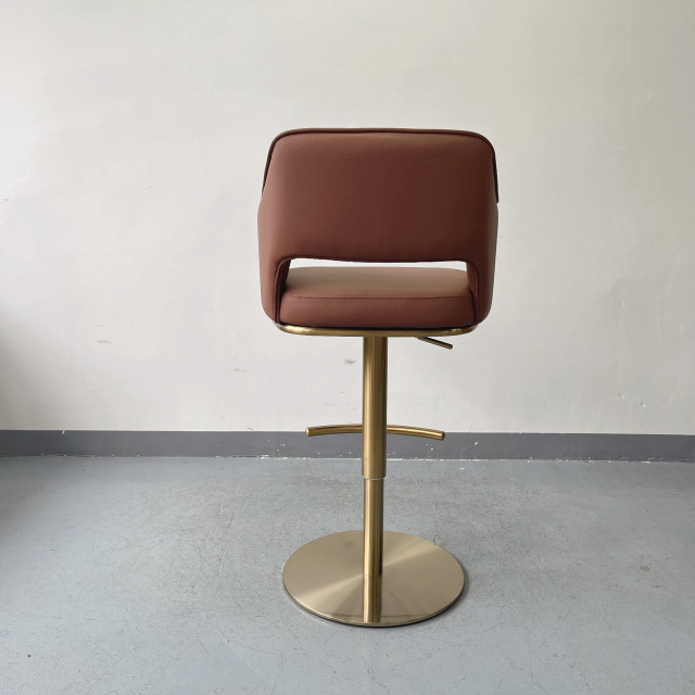 Sunrise Oriental Furniture - the Bella Adjustable Swivel Bar Stool (Pleated Style)