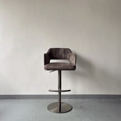 Sunrise Oriental Furniture - the Bella Adjustable Swivel Bar Stool (Pleated Style)