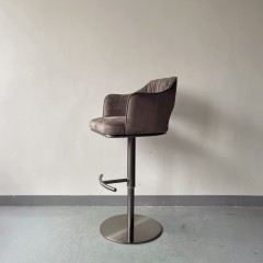 Sunrise Oriental Furniture - the Bella Adjustable Swivel Bar Stool (Pleated Style)