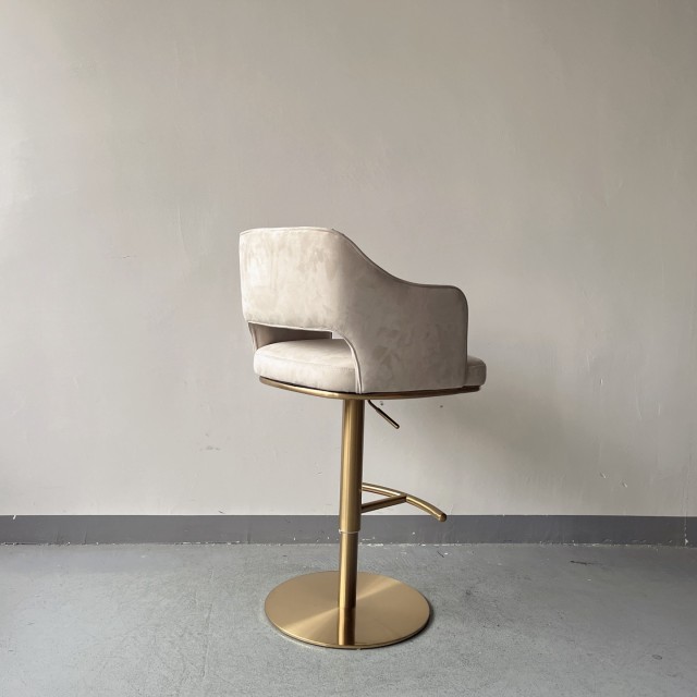 Sunrise Oriental Furniture - the Bella Adjustable Swivel Bar Stool (Pleated Style)