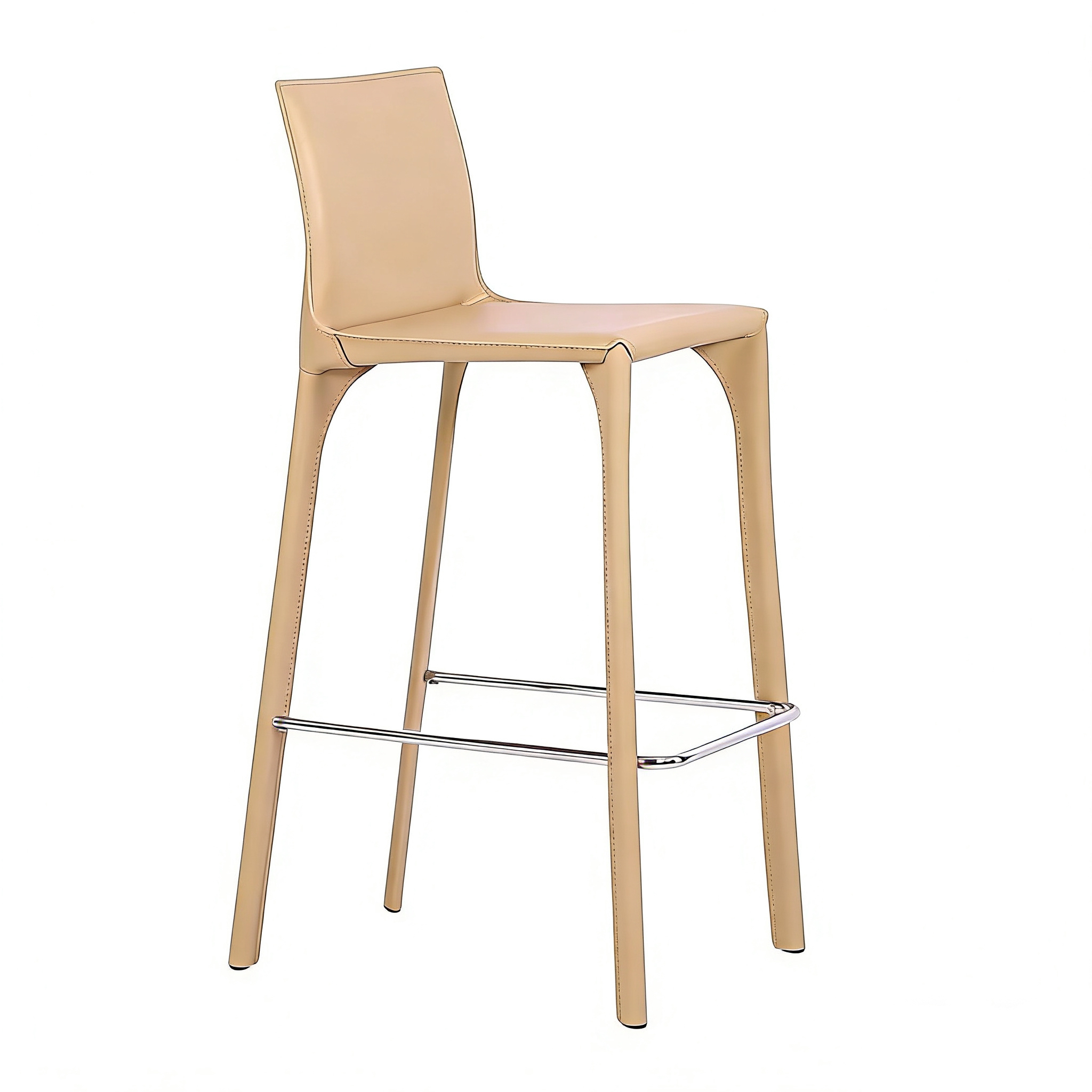 Sunrise Oriental Furniture - the Tarine Saddle Leather Bar Stool