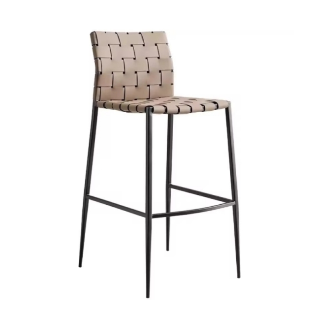 Sunrise Oriental Furniture - the Ibaraki Leather Bar Stool