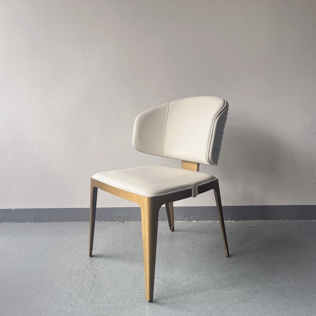 Sunrise Oriental Furniture - the Sybilla Beige Leather Dining Chair