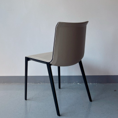 Sunrise Oriental Furniture - the Norbury Leather Aluminum Dining Chair