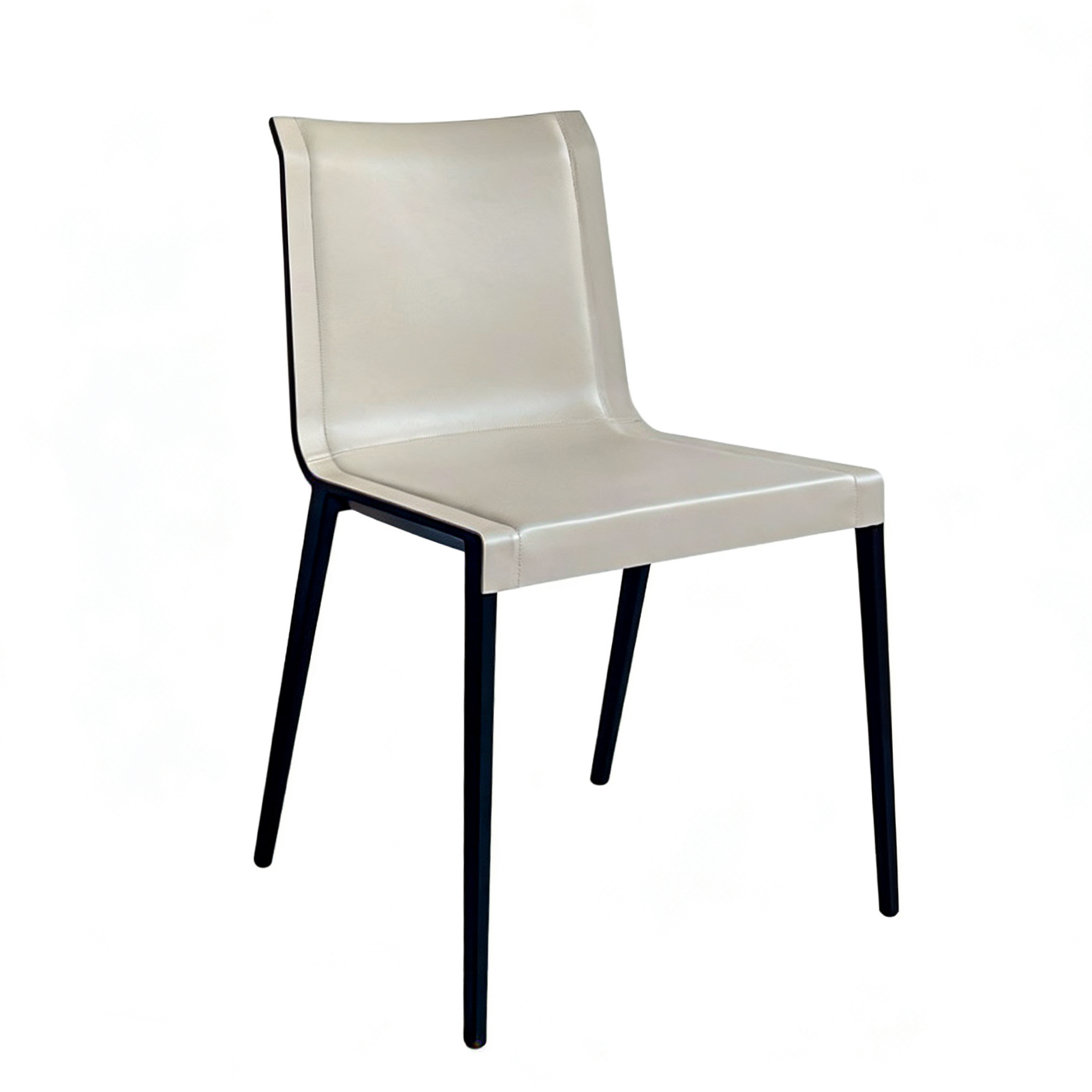 Sunrise Oriental Furniture - the Norbury Leather Aluminum Dining Chair