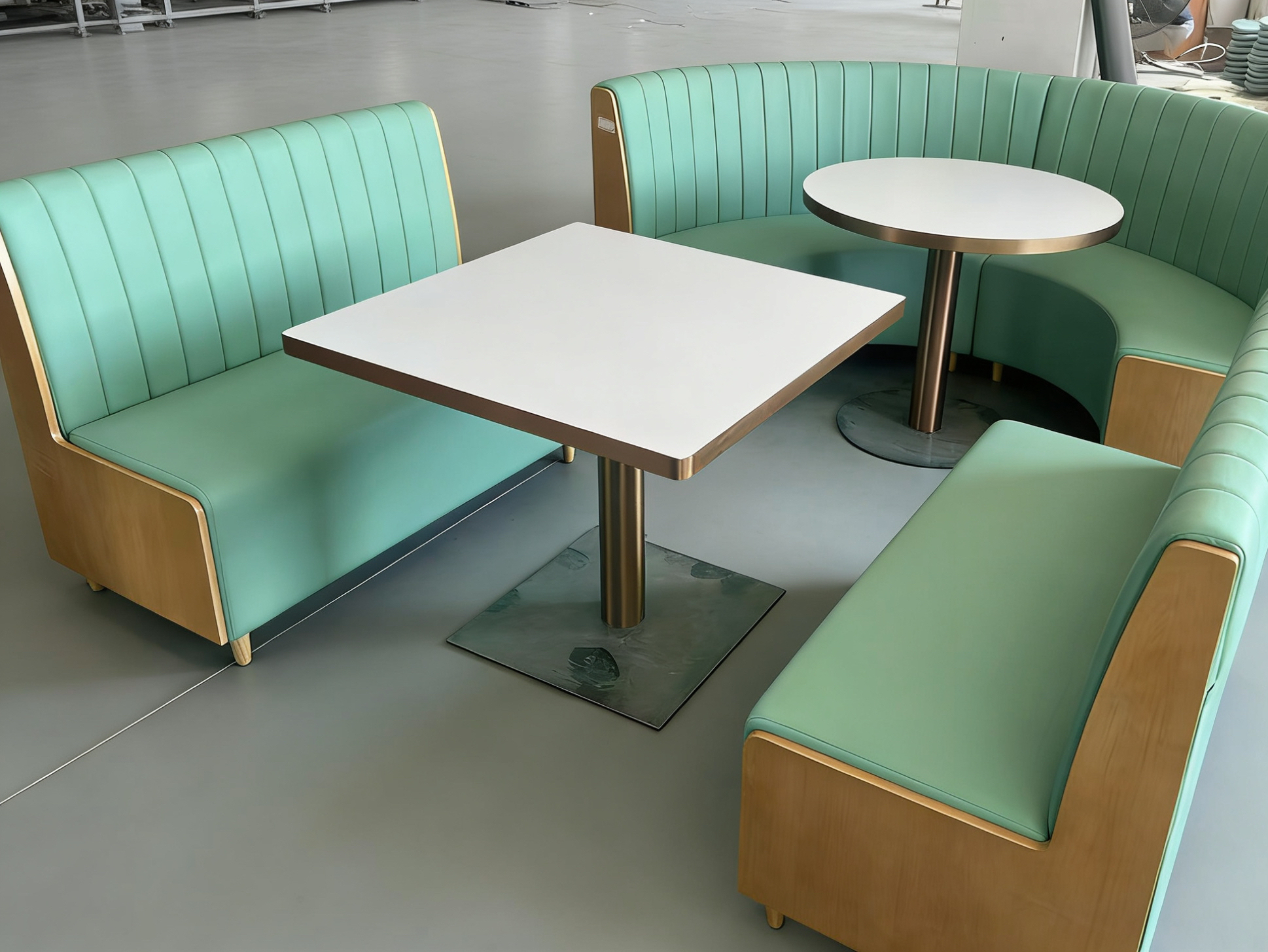 package solution restaurant solid wood sofa commercial cafe dessert cake shop restaurant seating booth chair for sale