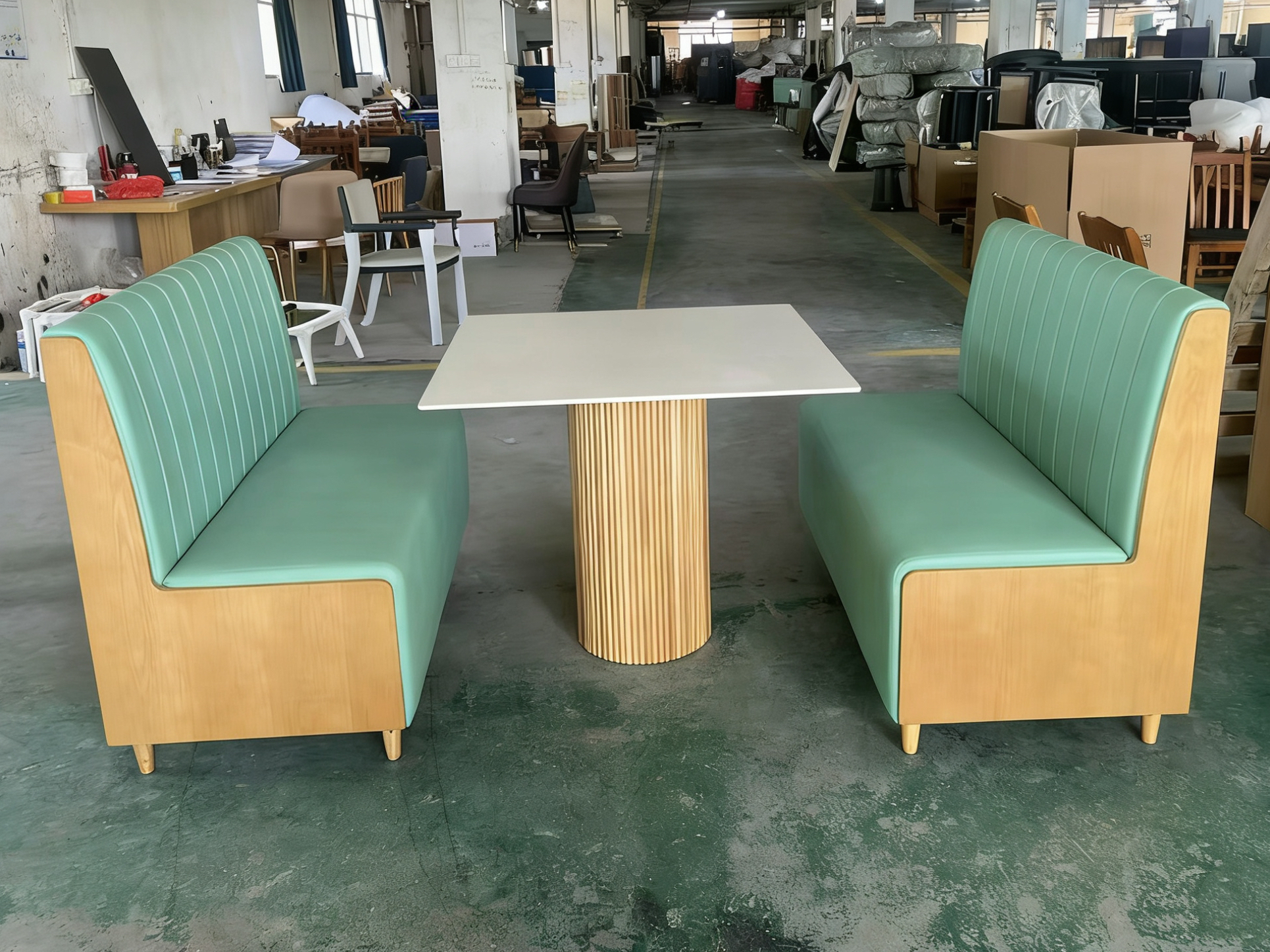 package solution restaurant solid wood sofa commercial cafe dessert cake shop restaurant seating booth chair for sale