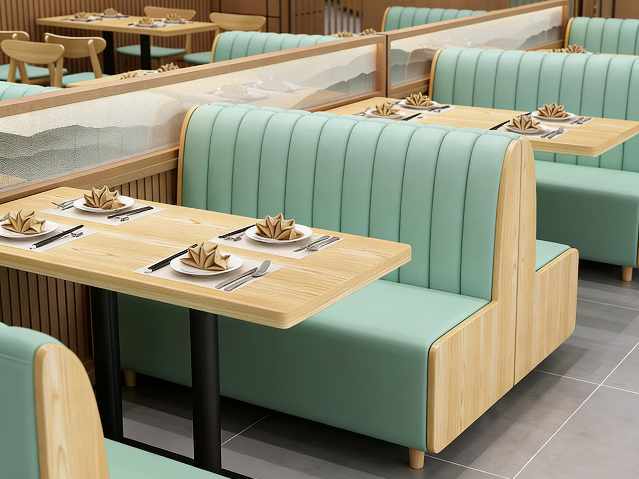 package solution restaurant solid wood sofa commercial cafe dessert cake shop restaurant seating booth chair for sale