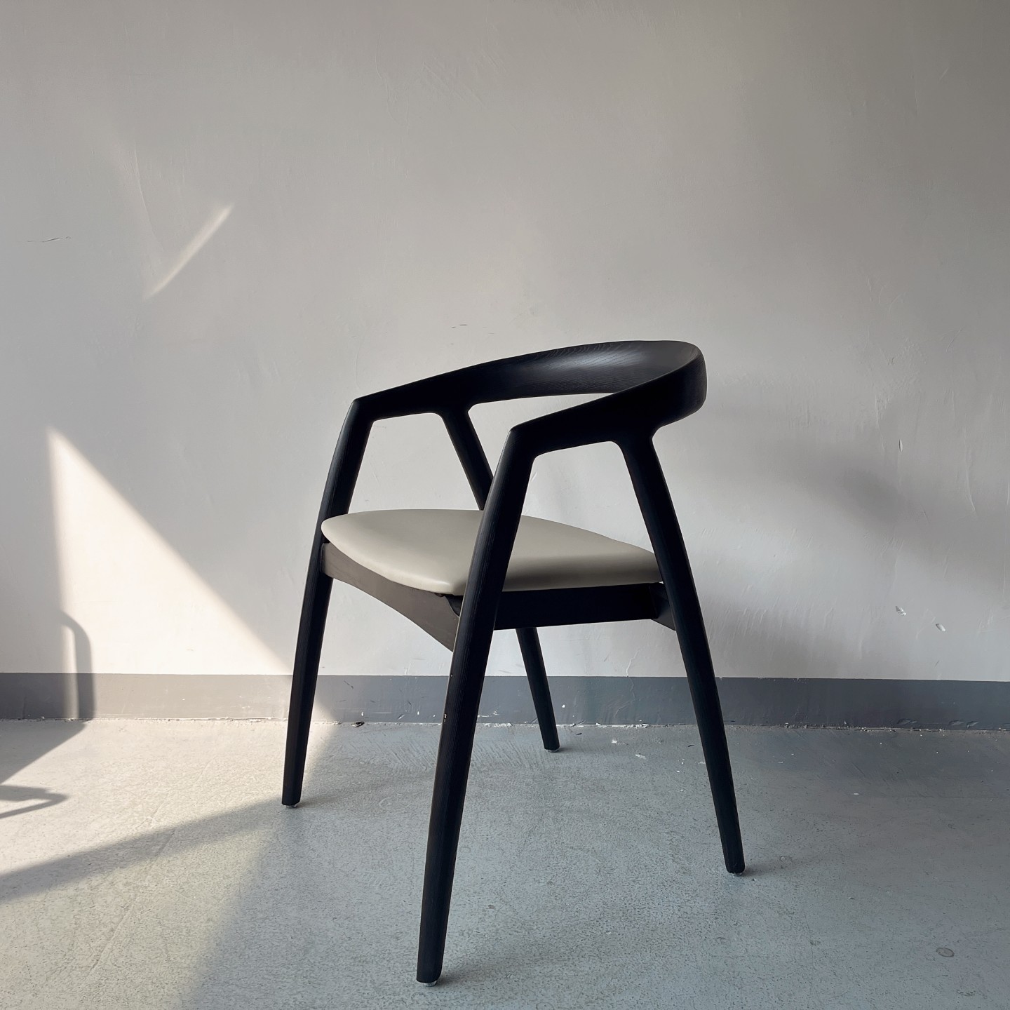 Sunrise Oriental Furniture - the Palmer Dining Chair Black Ash Wood
