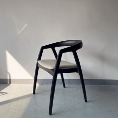 Sunrise Oriental Furniture - the Palmer Dining Chair Black Ash Wood
