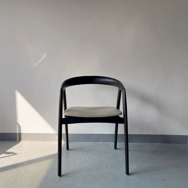 Sunrise Oriental Furniture - the Palmer Dining Chair Black Ash Wood