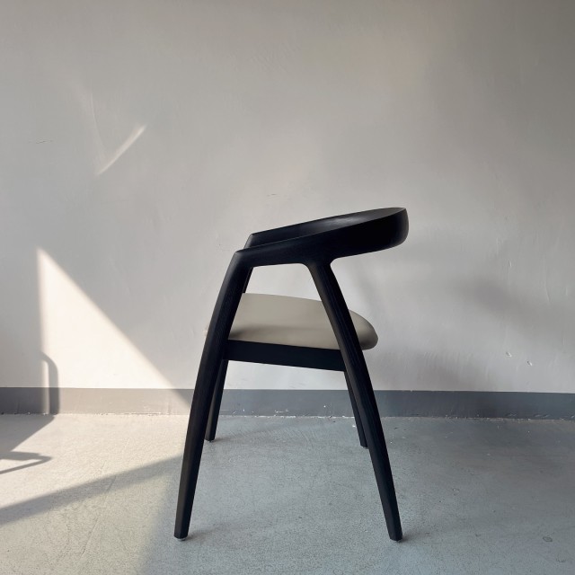Sunrise Oriental Furniture - the Palmer Dining Chair Black Ash Wood
