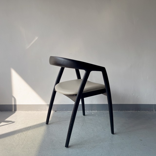 Sunrise Oriental Furniture - the Palmer Dining Chair Black Ash Wood