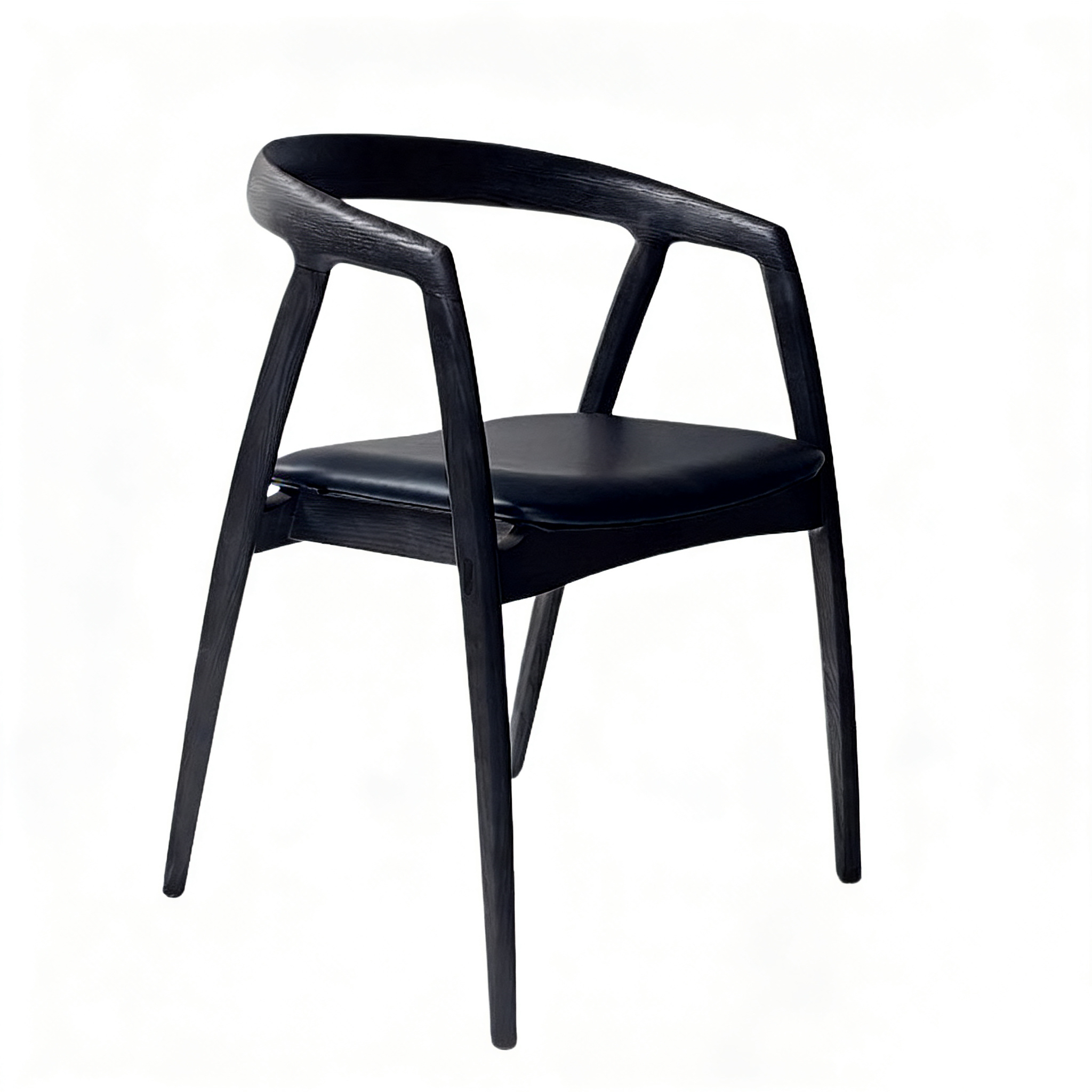Sunrise Oriental Furniture - the Palmer Dining Chair Black Ash Wood
