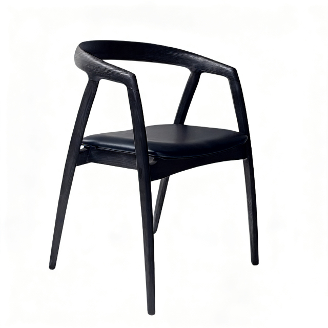 Sunrise Oriental Furniture - the Palmer Dining Chair Black Ash Wood