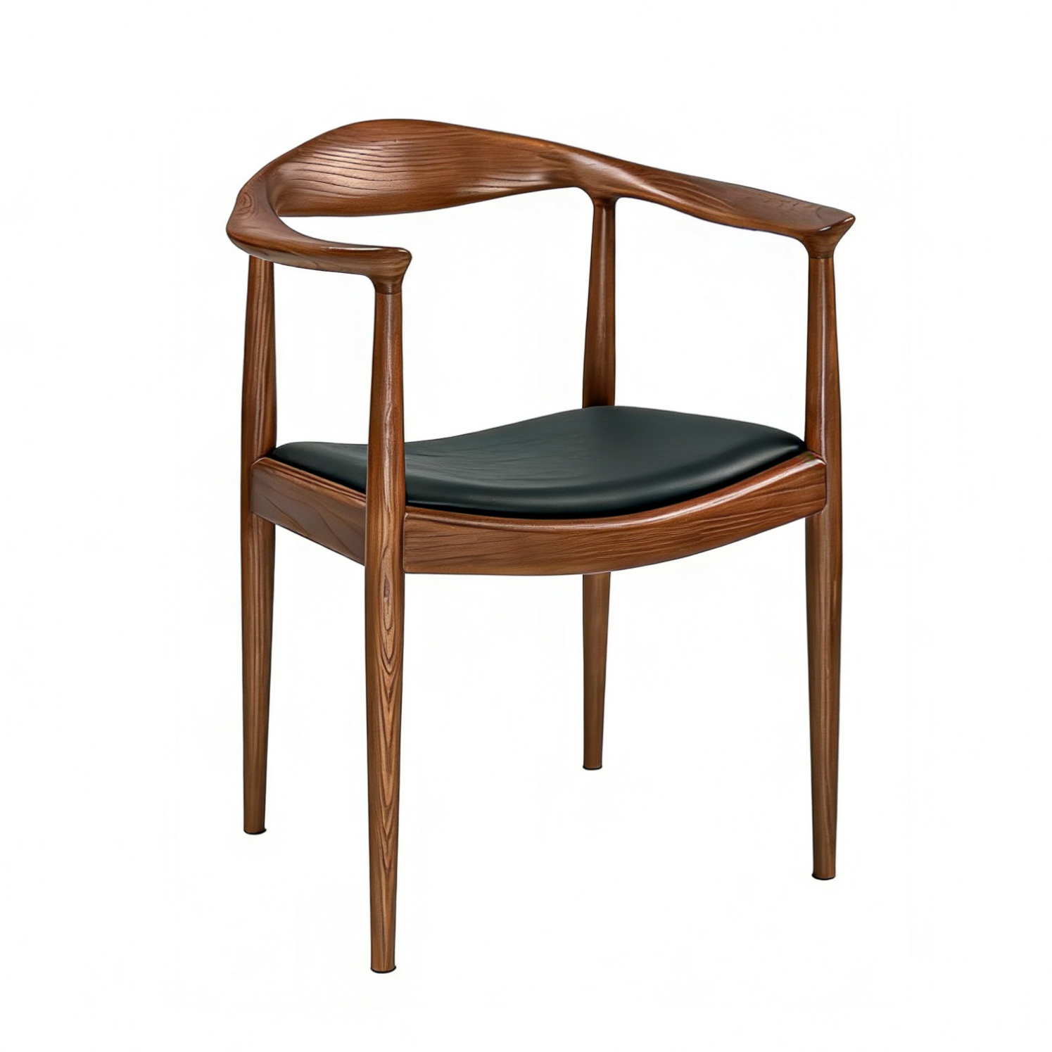 SOF the JFK Arm Chair with Wood Legs and Upholstered Seats for Kitchen & Dining
