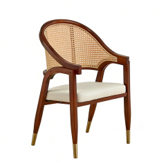 CANARI Armchair Solid Wood Chairs Rattan Chairs for Home Bars Hotels and Restaurants