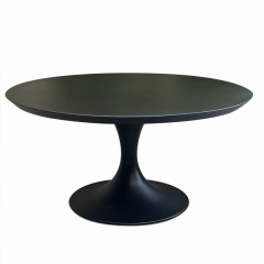 SOF All-Aluminum Weatherproof Outdoor Round Dining Set with Rattan Accent Chairs