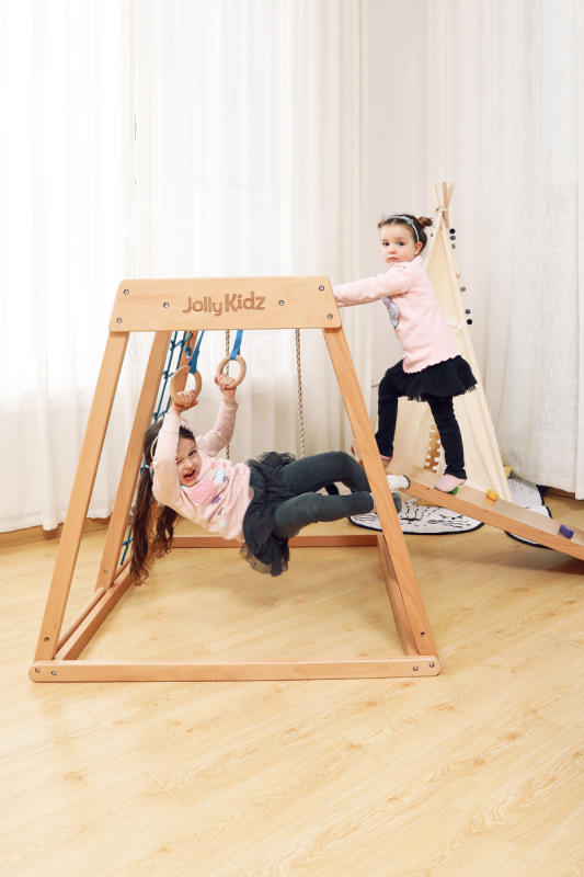 Premium Quality Wooden Pikler Triangle - Montessori Climbing Toy for Toddlers