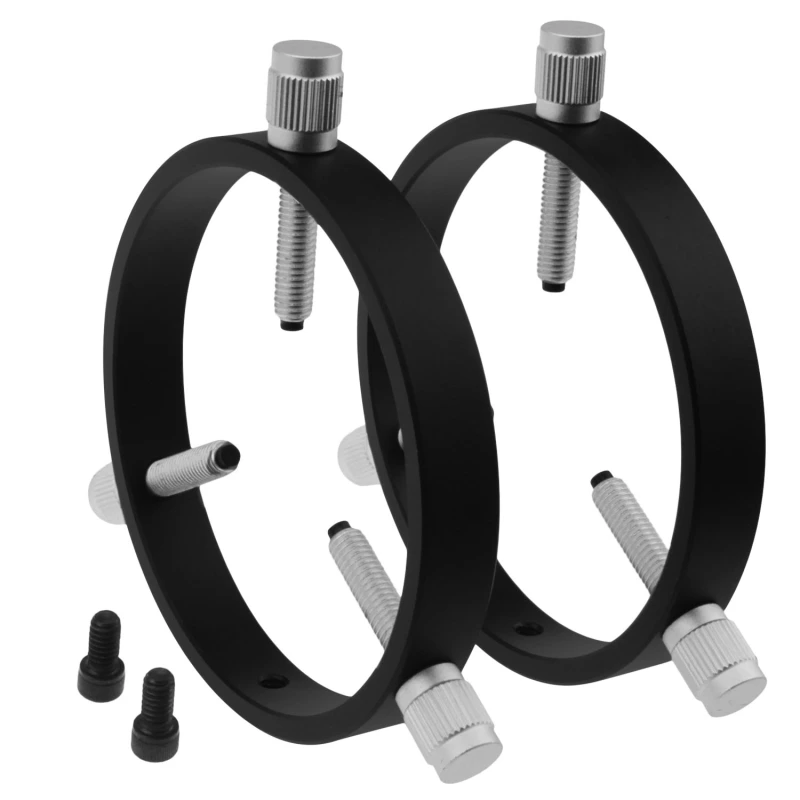 Astromania Adjustable Guiding Scope Rings 105 mm inside diameter (pair) - for Telescope Tube diameter or finders 50 to 103mm