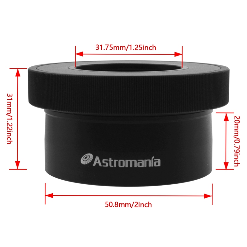 Astromania 1.25&quot;/2&quot; Twist-lock Adapter - firmly and gently holds and centres your eyepieces