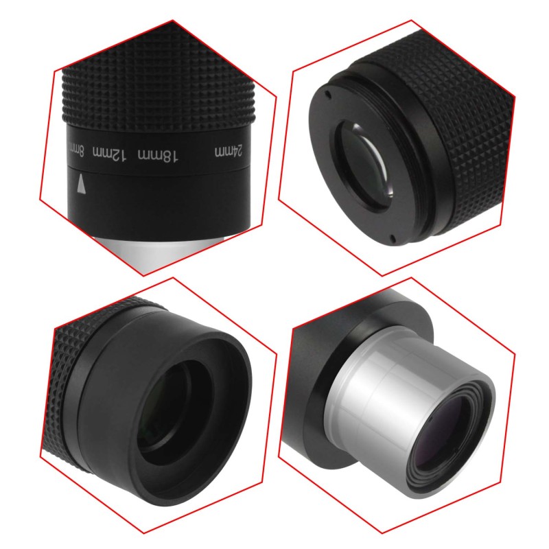 Astromania 1.25&quot; 8-24mm Zoom Eyepiece for Telescope with T-Thread