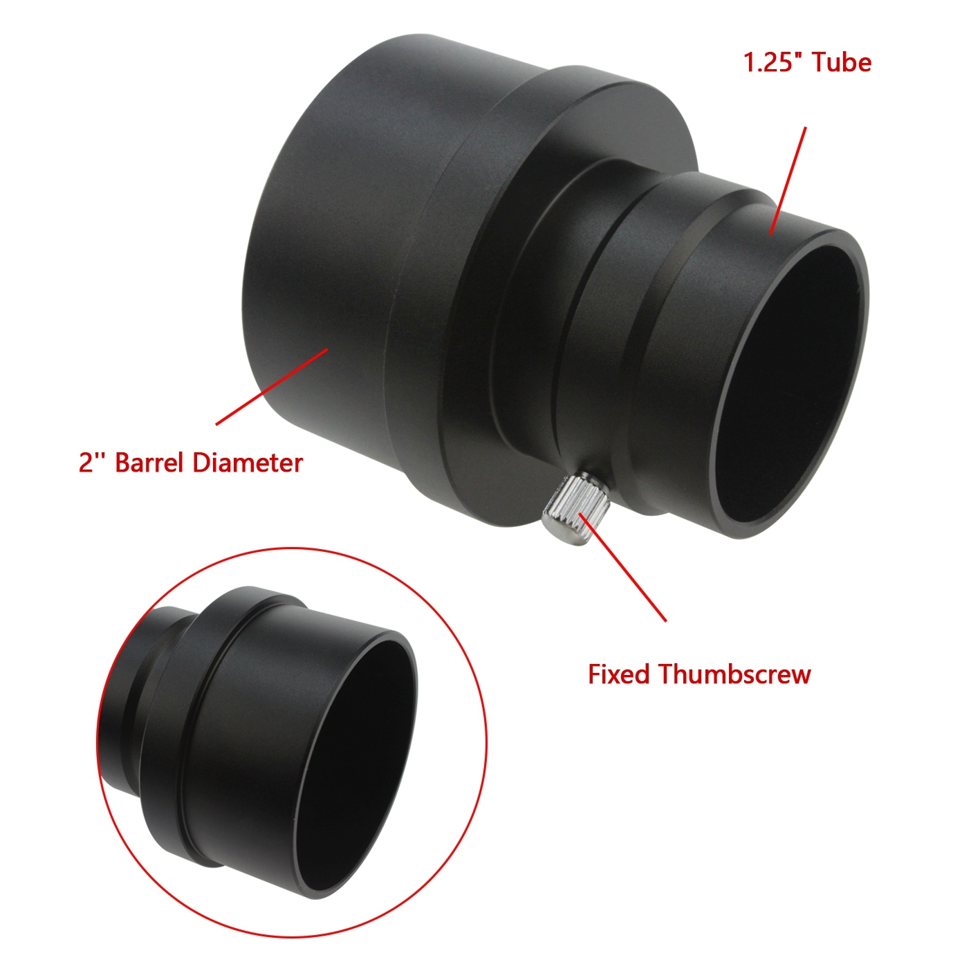 Astromania 2-Inch Adapter for Alignment 1.25" Next Generation Laser Collimator