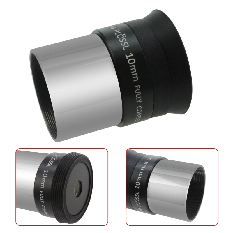 Astromania 1.25&quot; 10mm Plossl Telescope Eyepiece - 4-element Plossl Design - Threaded for Standard 1.25inch Astronomy Filters