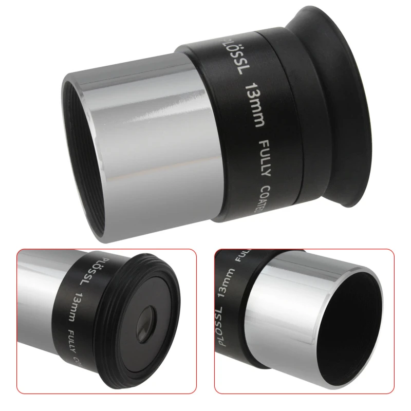 Astromania 1.25&quot; 13mm Plossl Telescope Eyepiece - 4-element Plossl Design - Threaded for Standard 1.25inch Astronomy Filters