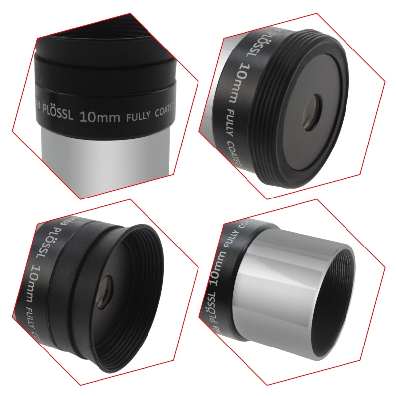 Astromania 1.25&quot; 10mm Plossl Telescope Eyepiece - 4-element Plossl Design - Threaded for Standard 1.25inch Astronomy Filters