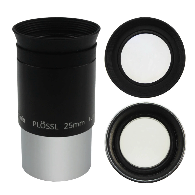 Astromania 1.25&quot; 25mm Plossl Telescope Eyepiece - 4-element Plossl Design - Threaded for Standard 1.25inch Astronomy Filters