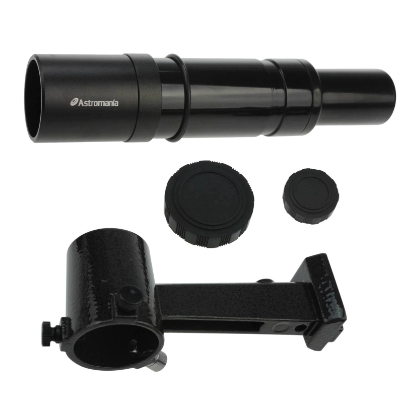 Astromania 6x30 Finder Scope, Black - provides an upright, non-reversed image