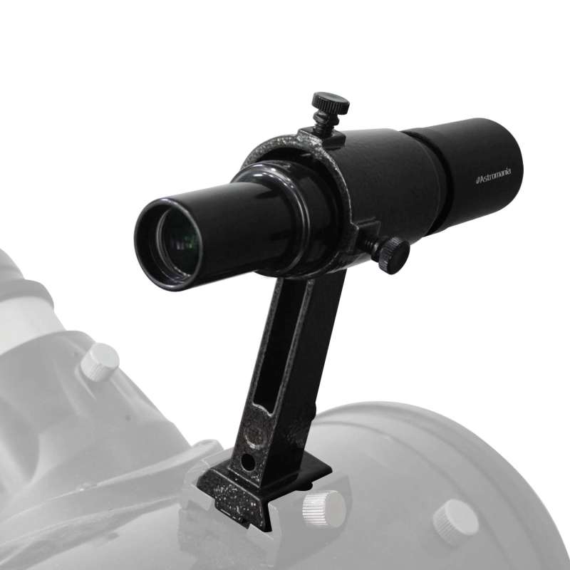 Astromania 6x30 Finder Scope, Black - provides an upright, non-reversed image