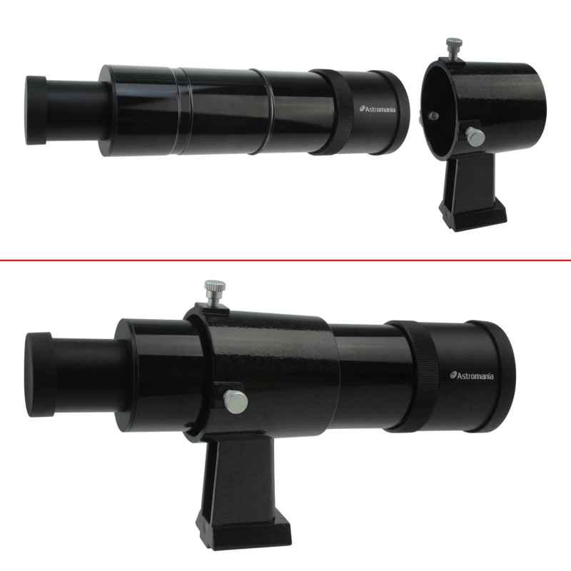Astromania 9x50 Illuminated Finder Scope, Black - it provides both a bright image and comfortable viewing