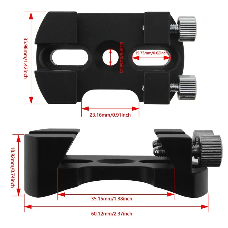 Astromania Universal Quick Release Finder Shoe Base for Schmidt Cassegrains and Other Telescope 130-400mm Diameter