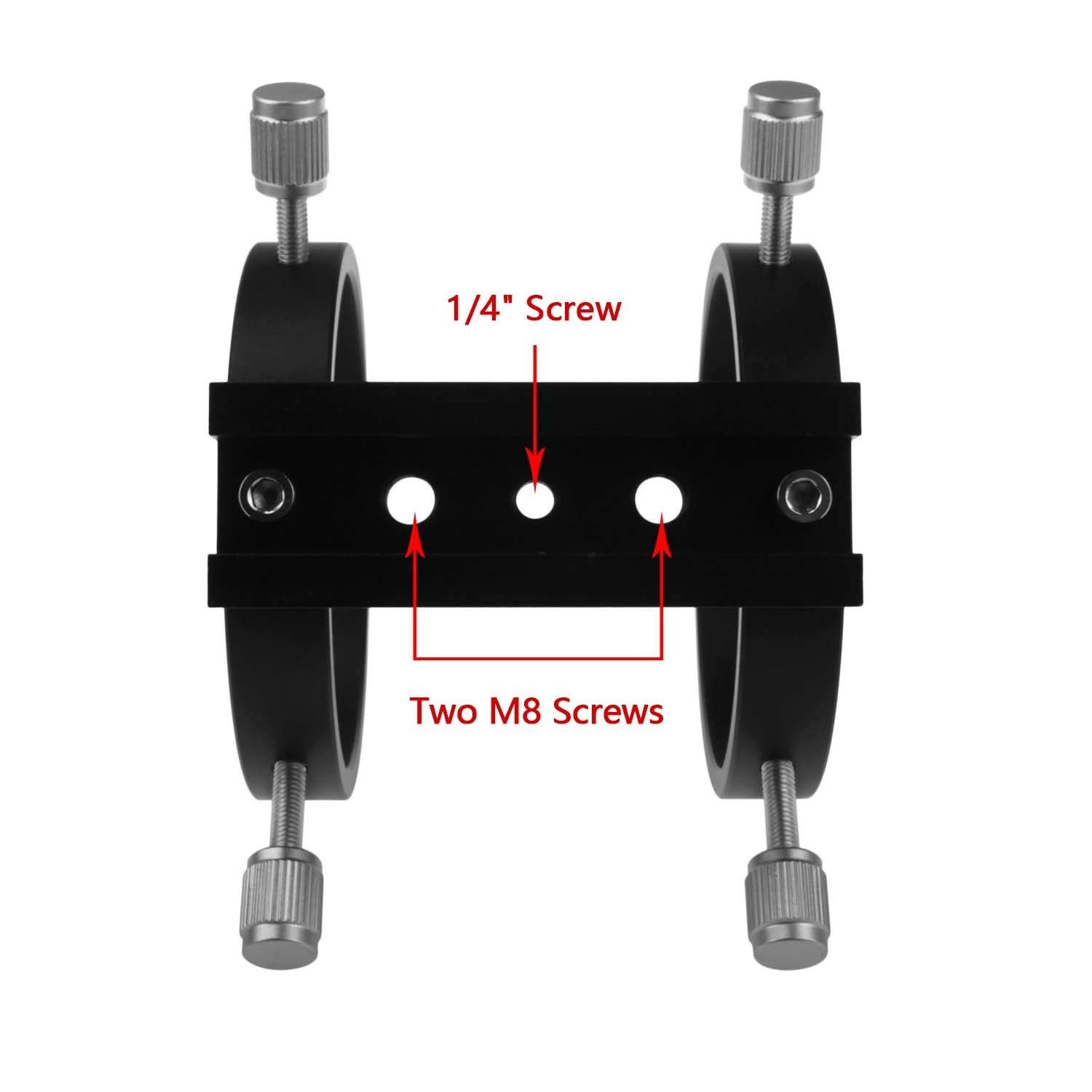 Telescope Rings Astromania Adjustable Guide Scope Rings - 105mm Inner ...