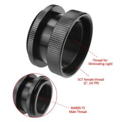 Astromania SCT Adapter for 2" SCT Diagonals - convert compatible push-in (refractor) type diagonals into a standard SCT diagonal