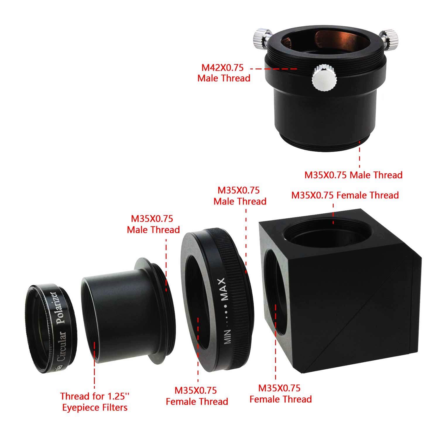 Astromania 1.25" Luxurious System - Filter(s) ND3 and 540nm filter(GREEN) pre-installed