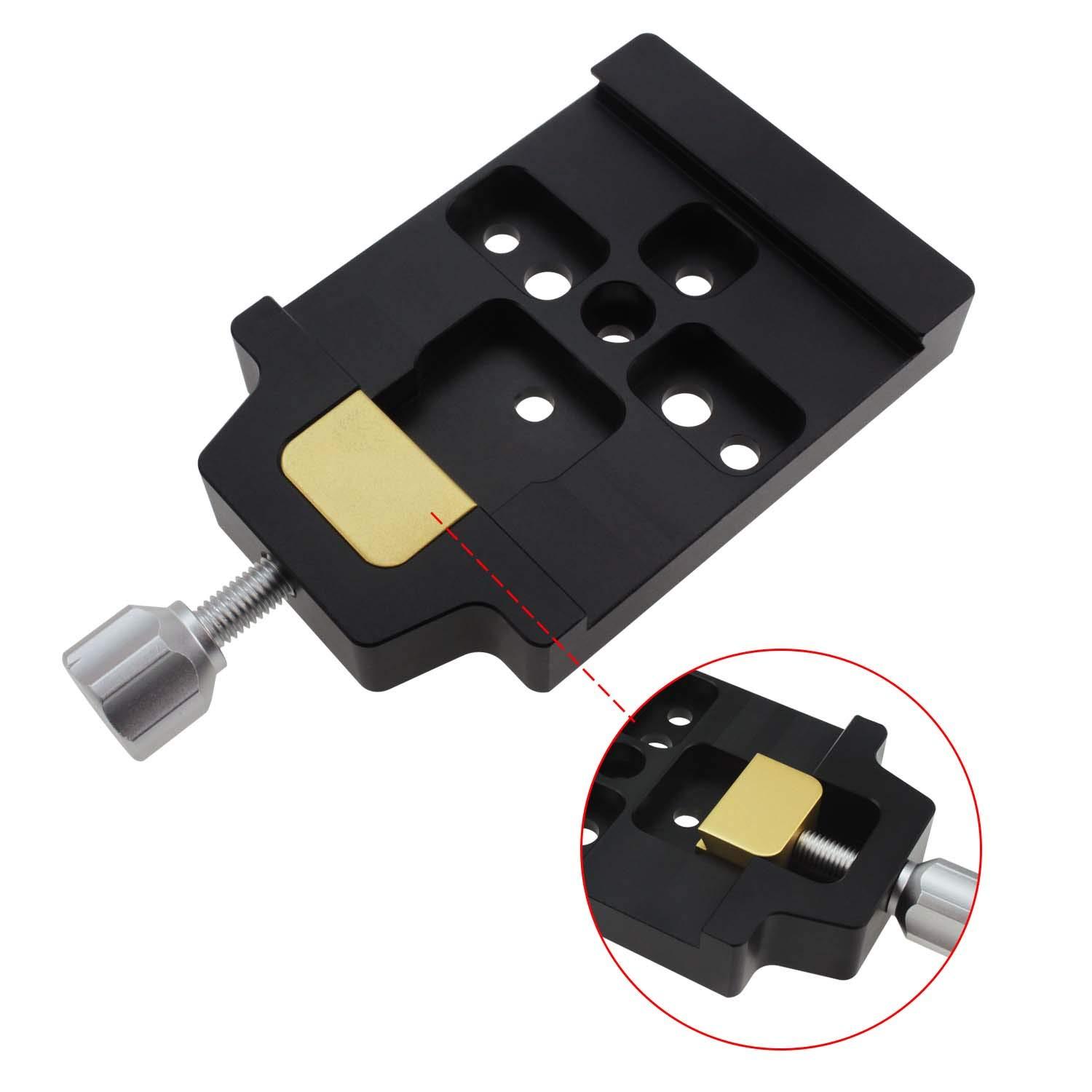 Astromania 80mm Premium Losmandy Level Dovetail Clamp, Saddle Plate - 7 Counter-Sunk Bores Allow for Attaching to Almost All Surfaces