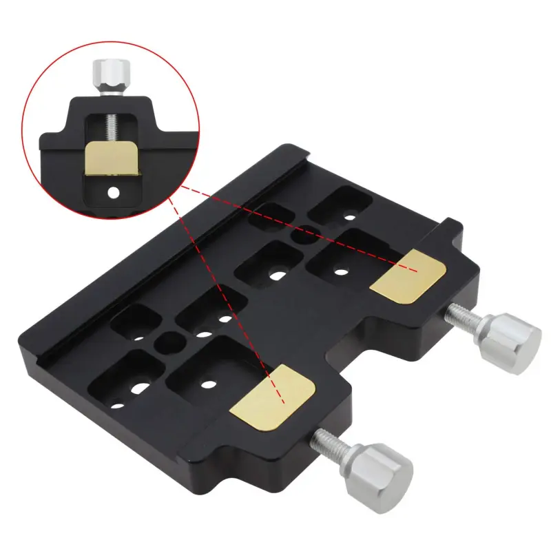 Astromania 160mm Premium Losmandy Level Dovetail Clamp, Saddle Plate - 7 Counter-Sunk Bores Allow for Attaching to Almost All Surfaces