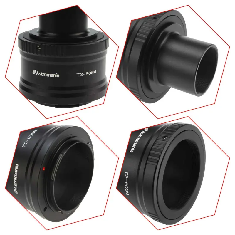 Astromania Canon EOS-M T2 Mount Lens Adapter and M42 to 1.25&quot; Telescope Adapter(T-mount)for Canon EOS-M Camera Telescope/spotting Scope Accessories