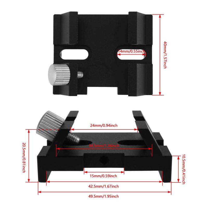 Astromania Schmidt-Cassegrain Finder Scope Base - Attach standard finder scope,Laser Pointer bracket or reflex sight bracket - The clamp in the bottom