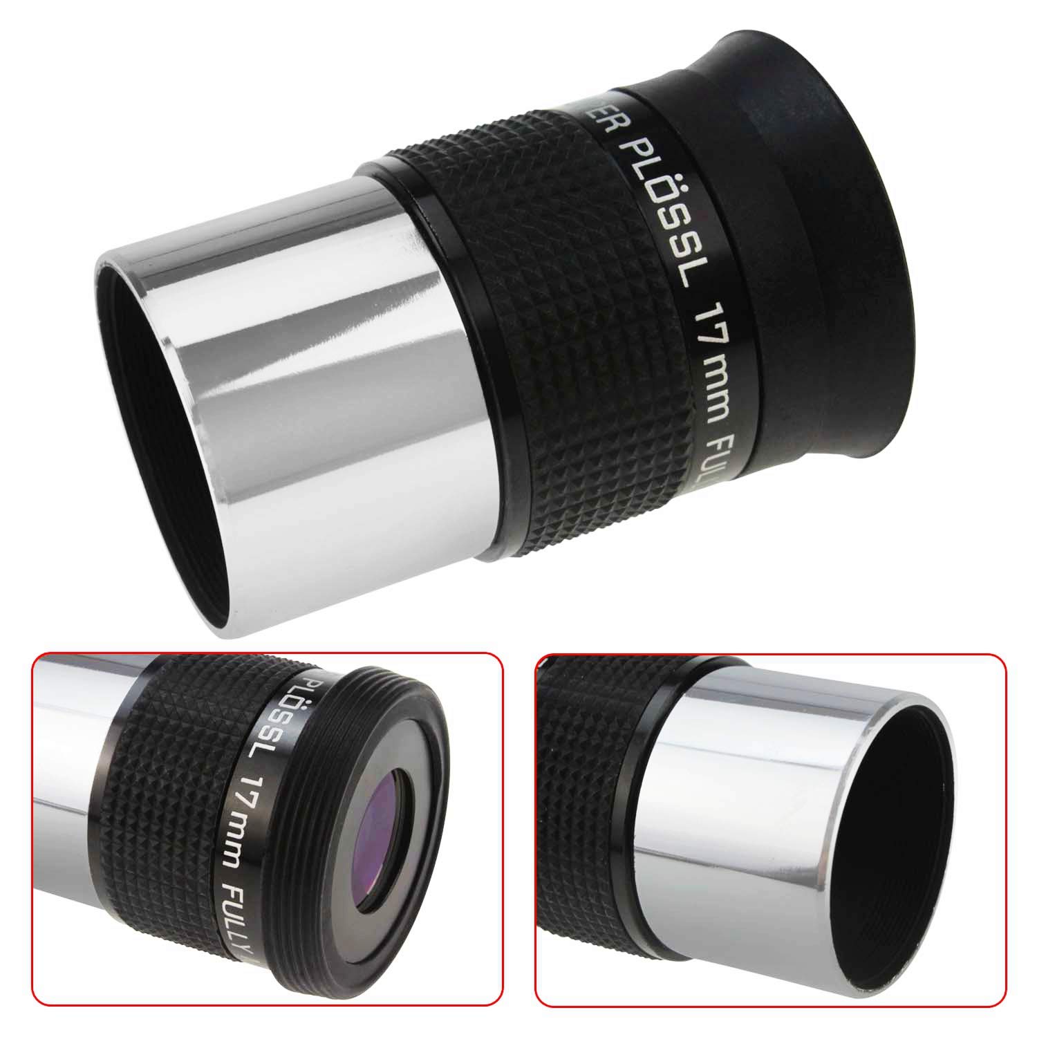 Astromania Telescope Eyepiece Set – 1.25'' Super Plossl 10mm, 17mm, 40mm, Fully Multi-Coated