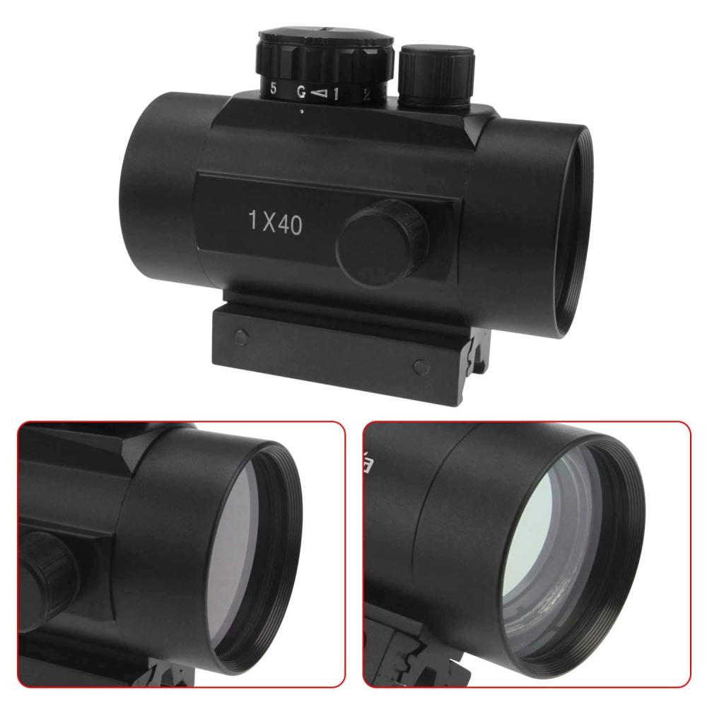 Astromania 1X40RD Tactical Holographic Reflex Red Green Dot Sight Lighted Scope Mount Hunting Optics Riflescopes