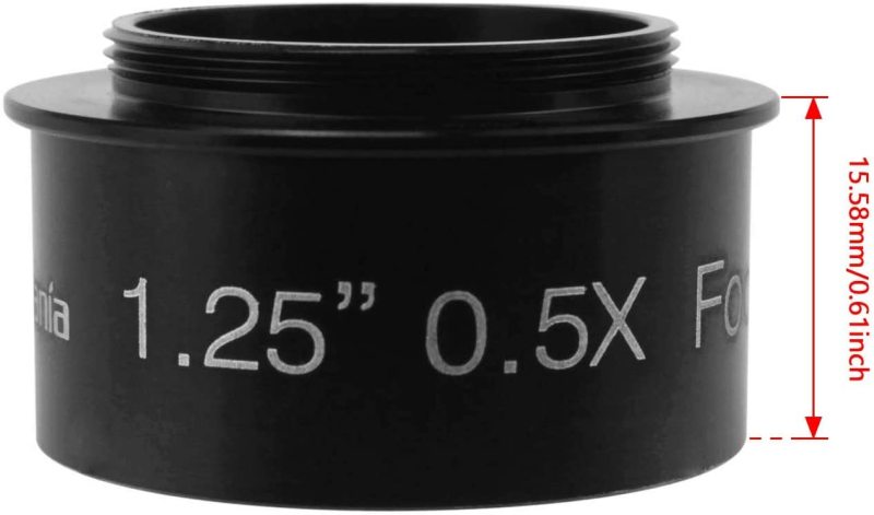 Astromania 1.25&quot; 0.5x Reducer Corrector - C-Mount Standard for C Or CS Mount CCTV Type Cameras with Telescopes