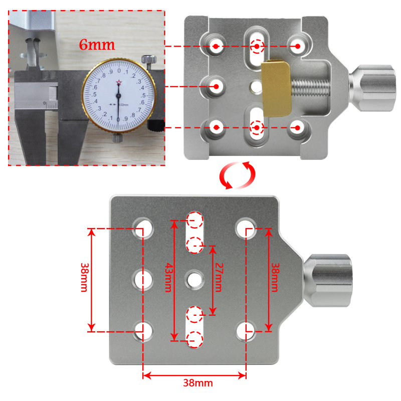 Astromania Middle-sizes dovetail with one screw - for telescopes and cameras