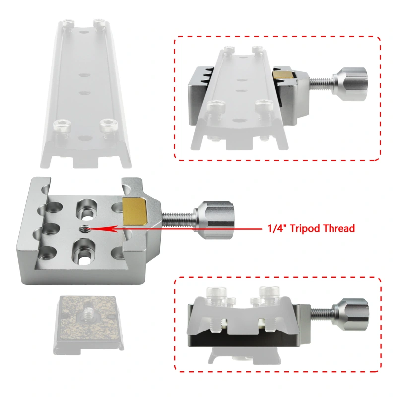 Astromania Middle-sizes dovetail with one screw - for telescopes and cameras