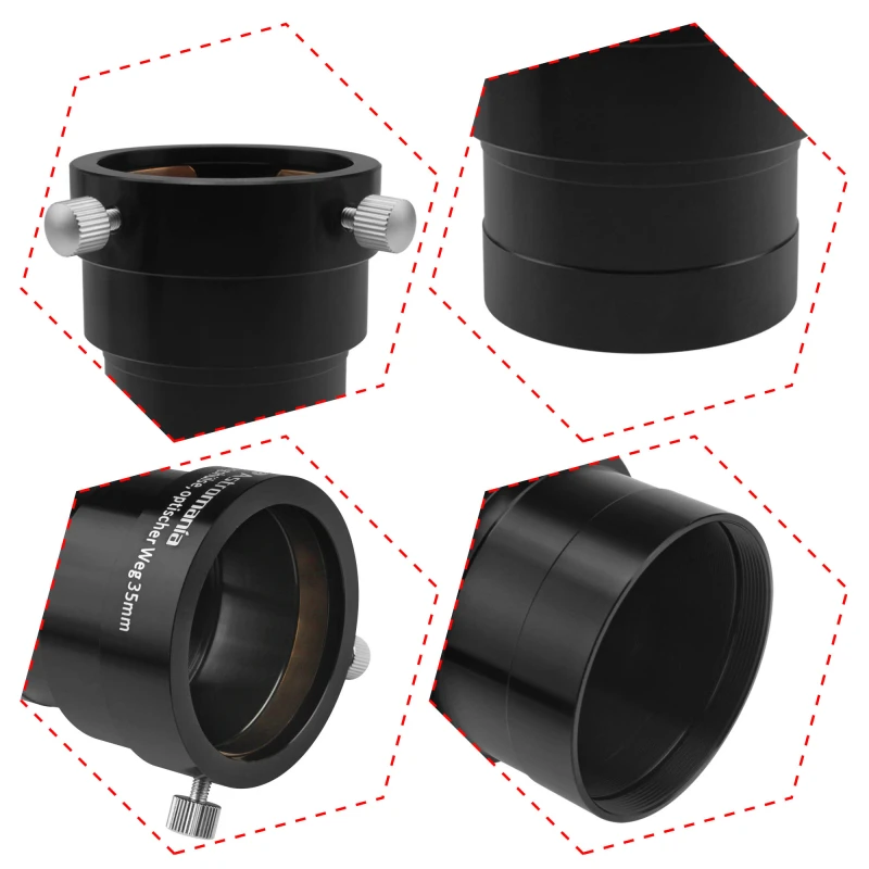 Astromania 2-Inch Telescope Eyepiece Extension Tube Adapter - Optical Length 35mm - With Standand 2-Inch Filter Threads