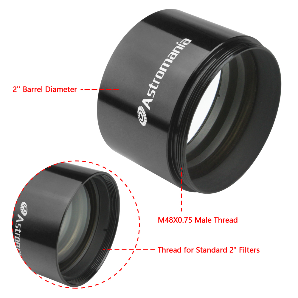 Astromania 2" field flattener - Provides perfect image flatness for your astronomy photos