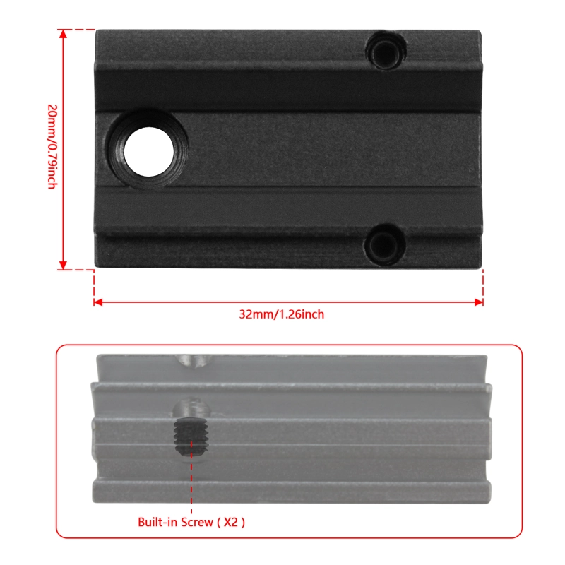 Astromania Plate for The Flash Shoe of DSLR Cameras - Mount The 1X40RD Reflex Red Green Dot Sight to DSLR Cameras